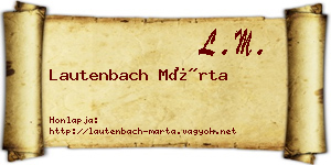 Lautenbach Márta névjegykártya