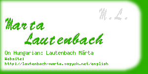 marta lautenbach business card