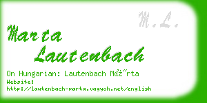 marta lautenbach business card